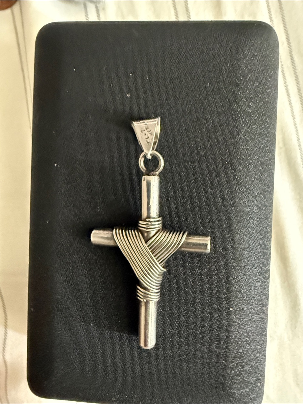 Vintage 925 Sterling Silver Taxco Mexico Cross Pendant